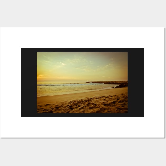 Sunset on the beach Wall Art by homydesign